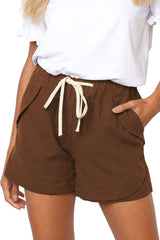High Waisted Lace Up Elastic Sports Pants