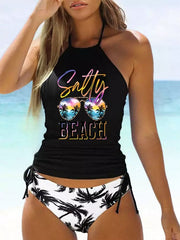 Vacation Coconut Tree Print Swimsuit