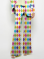 Pockets Printed Loose Wide Leg Trousers Suit Pants Pants