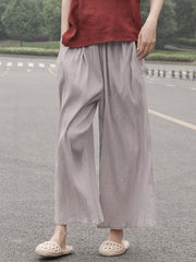 Pure Color Gauze Loose Pants