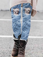 Trendy Dog Print Leggings