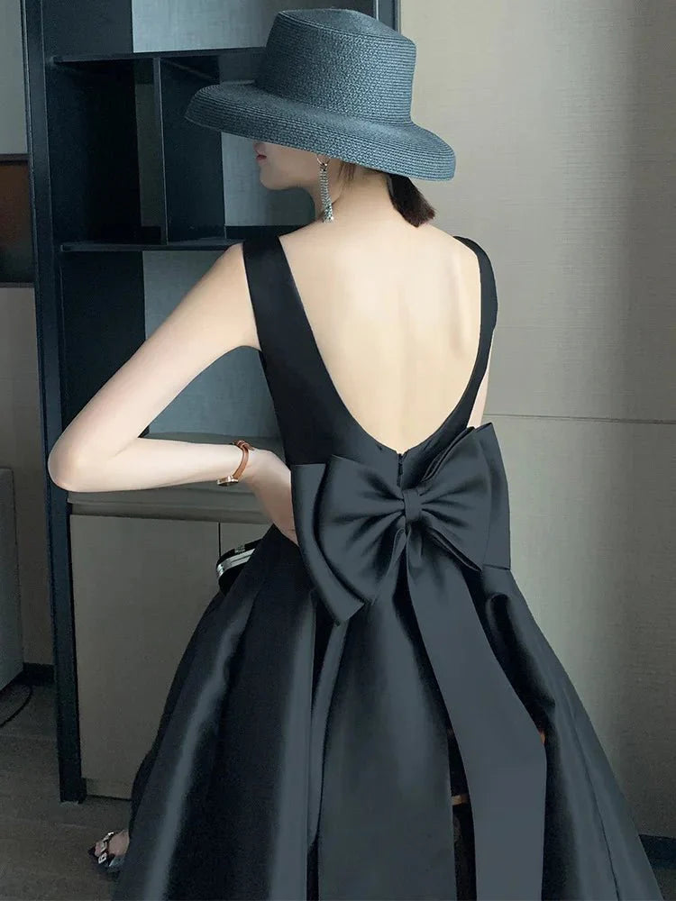 Backless Bow-tie Evening Wedding Guest Party Summer Dresses