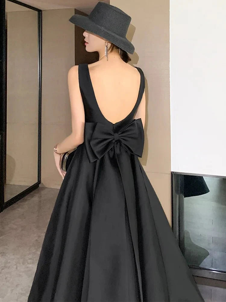 Backless Bow-tie Evening Wedding Guest Party Summer Dresses