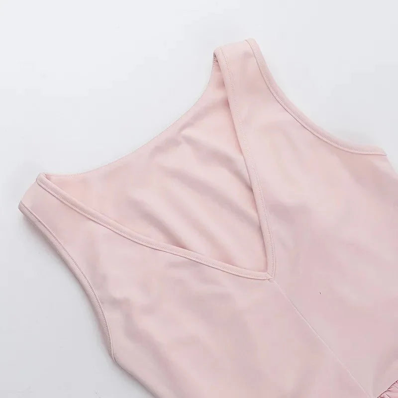 Backless Slim Pleated Short Dress