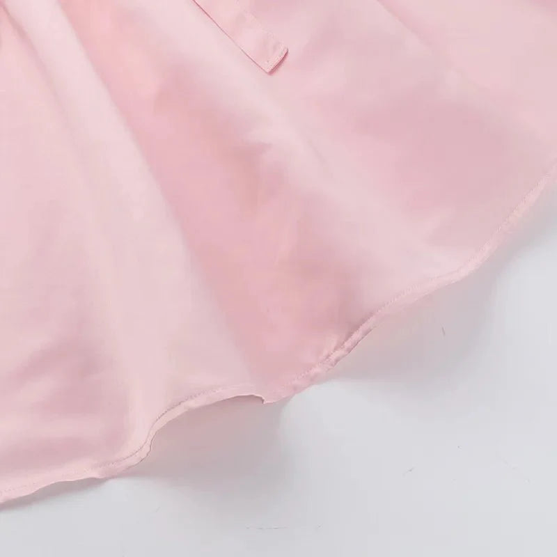 Backless Slim Pleated Short Dress