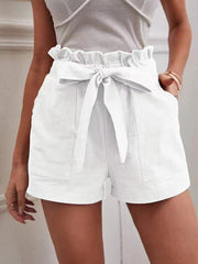 Linen pocket high waisted wide leg pants
