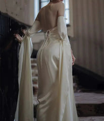 Beach Stain Evening Long Sleeve Dress
