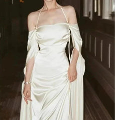 Beach Stain Evening Long Sleeve Dress