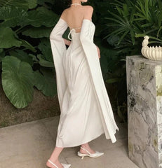 Beach Stain Evening Long Sleeve Dress