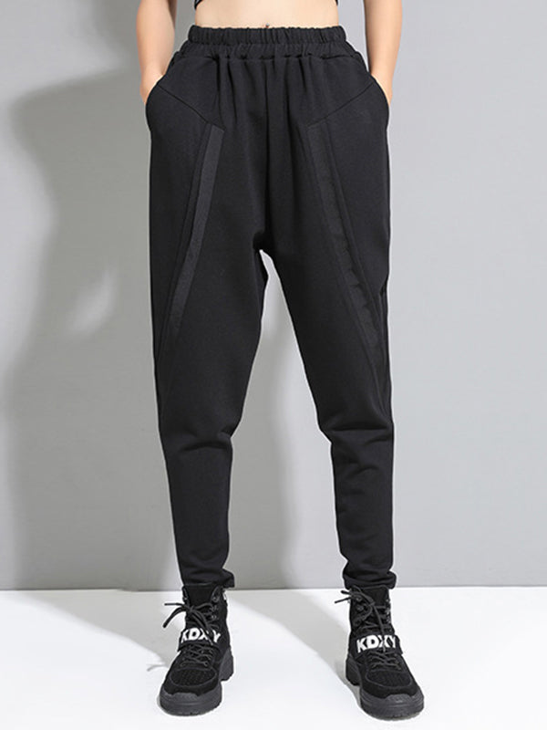 Original Creation Loose Harem Pants Solid Color Pants