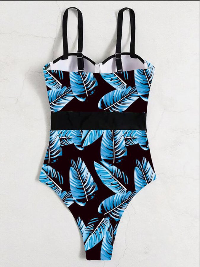 Sexy Printed Hard Wrapped One Piece Swimwear - ohitfits