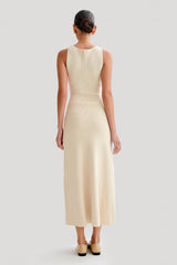 Annalise Sleeveless Button-Front Maxi Dress