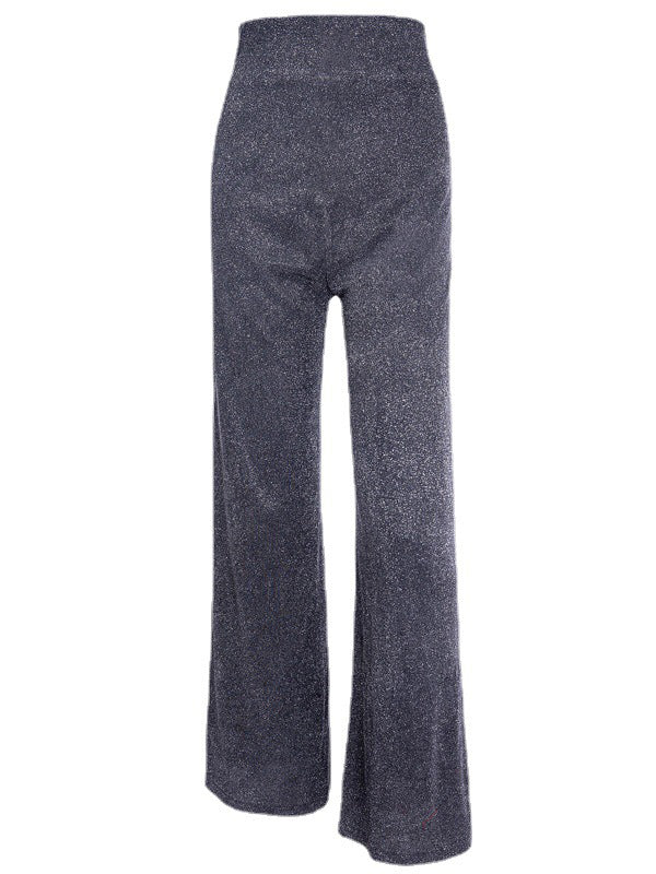 High-Waisted Split-Joint Loose Wide Leg Trousers Pants