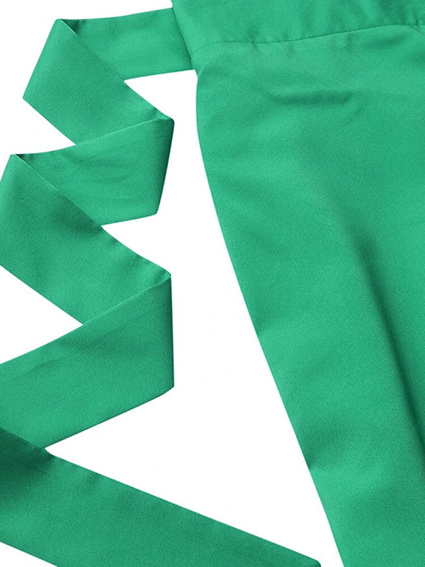 Irregular Clipping Bandage Falbala Solid Color Split-Side Skirts Bottoms