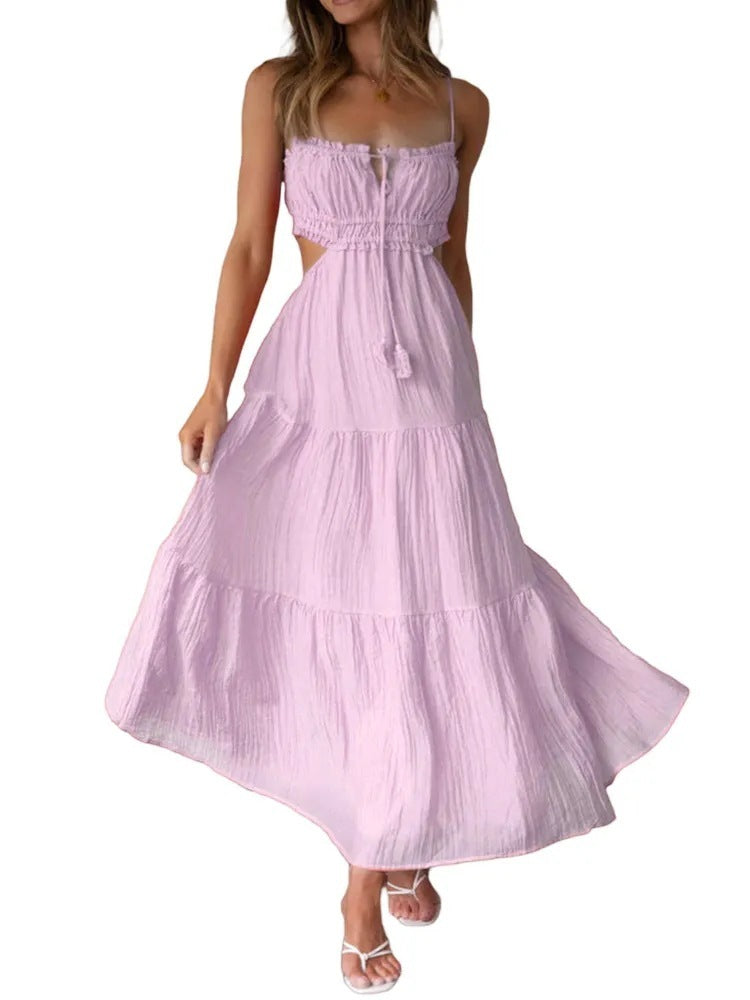 Lila Hollow Back Swing Dress