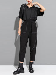 Solid Color Split-Joint Harem Pants Ninth Pants Ninth Pants Casual Pants Bottoms