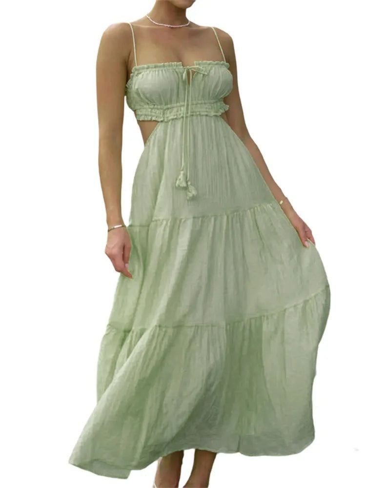 Lila Hollow Back Swing Dress