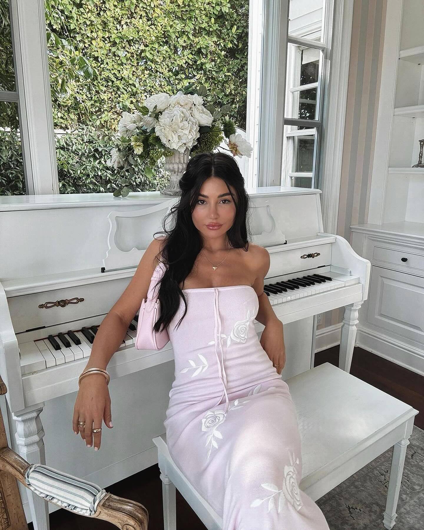 Rosalie Strapless Rose Embroidered Maxi Dress