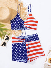 Women's Sexy Flag Contrast Bikini