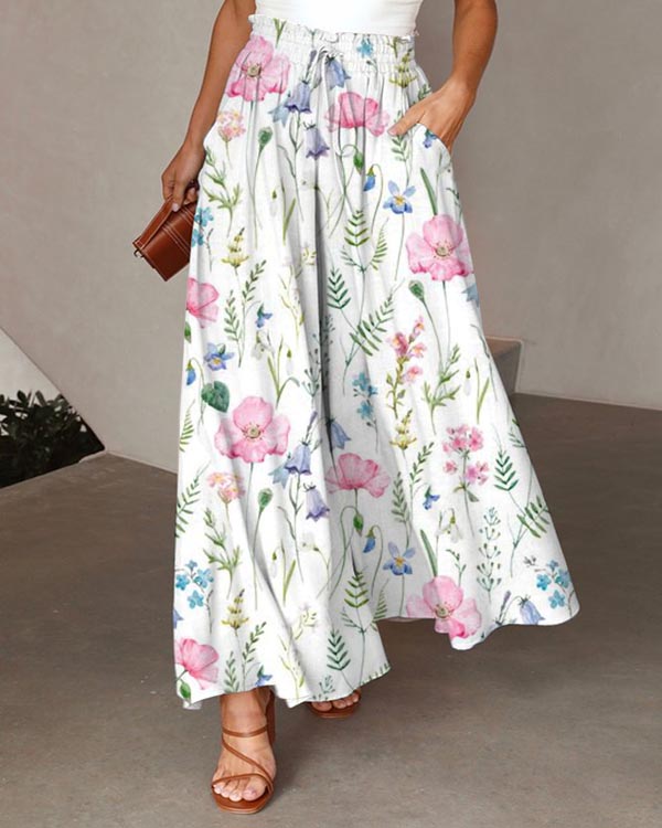Casual Loose Floral Pants