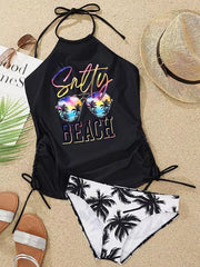 Vacation Coconut Tree Print Swimsuit
