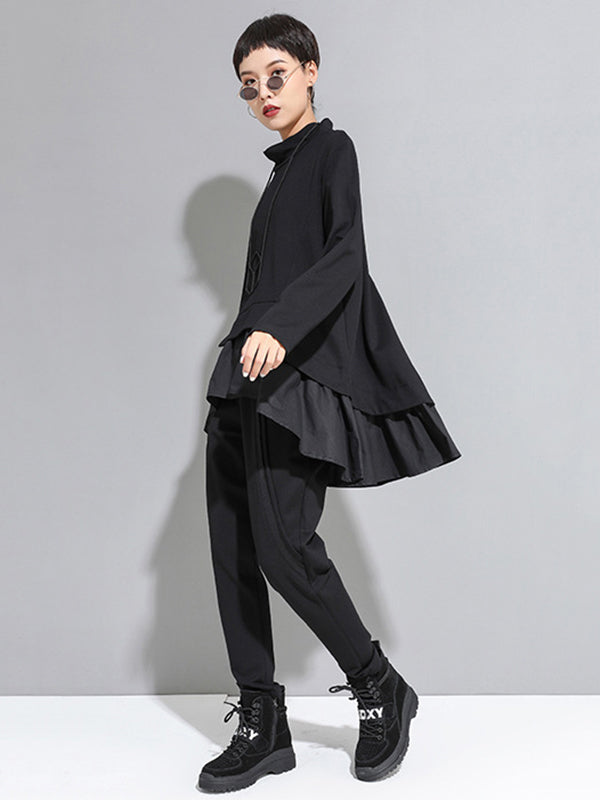 Original Creation Loose Harem Pants Solid Color Pants