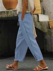 Women's Stripes Print Casual Trousers