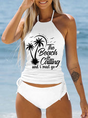 Women's The Beach Is Calling And I Must Go Vacation Swimsuit