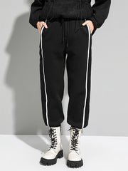Casual Loose Drawstring High-Waisted Pants
