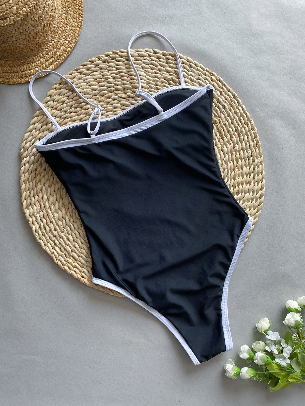 Amarante Patchwork One-Piece Swimsuit.