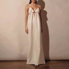 Soleia Apricot Draped Midi Dress