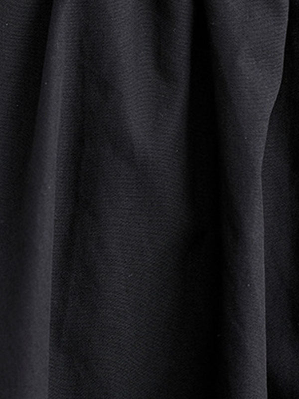 Elastics Gauze Solid Color Split-Joint Loose Skirts Bottoms
