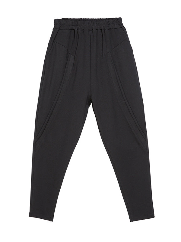 Original Creation Loose Harem Pants Solid Color Pants