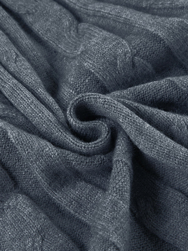 Tie-Belt Wool Fishtail Skirt