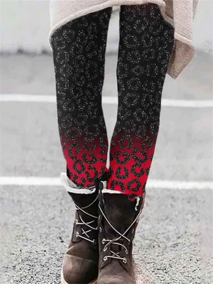 Women's Printed Slim Fit Elastic Versatile Leggings