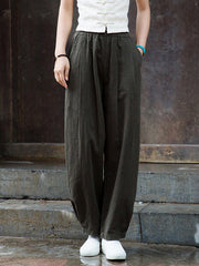 Solid Color Bloomers Trousers Casual Pants Bottoms