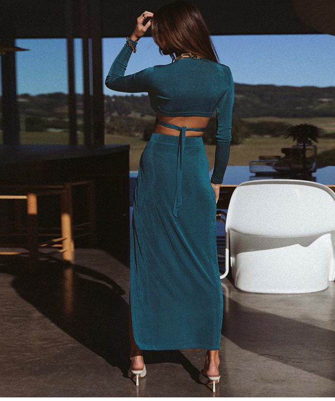 Vera Slit Skirt Set