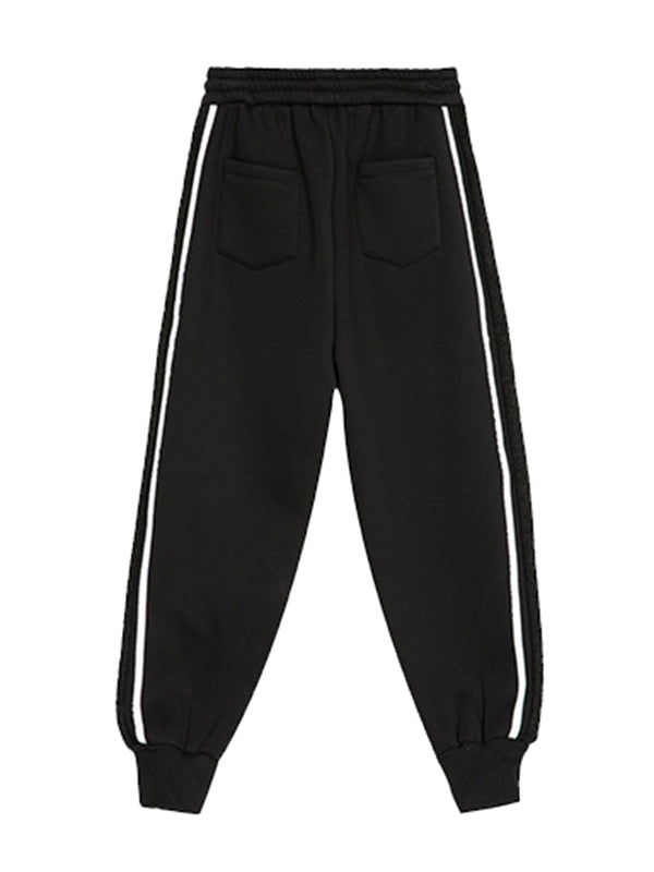 Casual Loose Drawstring High-Waisted Pants