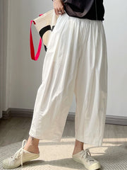 Elasticity Solid Color Loose Casual Pants Bottoms