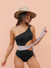 One Shoulder One Piece Swimsuit