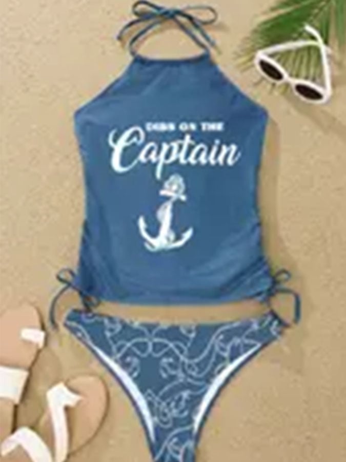 Trendy Resort Print Swimsuit Set