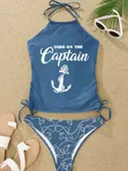 Trendy Resort Print Swimsuit Set