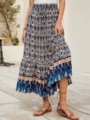 Contrast Color Elasticity Loose Skirts Bottoms