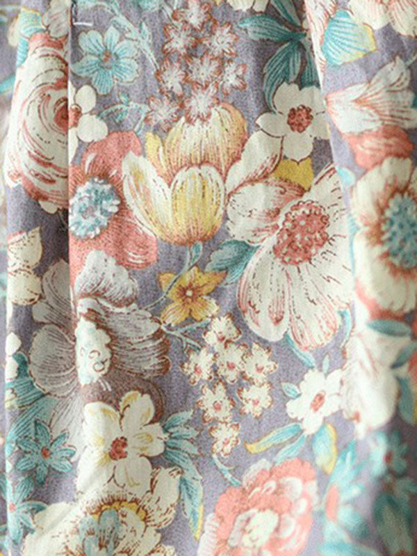 Original Floral Cotton-Blend A-Line Skirt