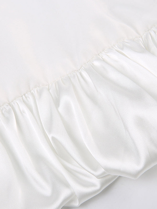 Bud Satin Drape Maxi Skirt