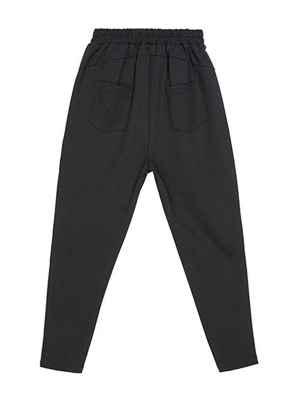 Original Creation Loose Harem Pants Solid Color Pants