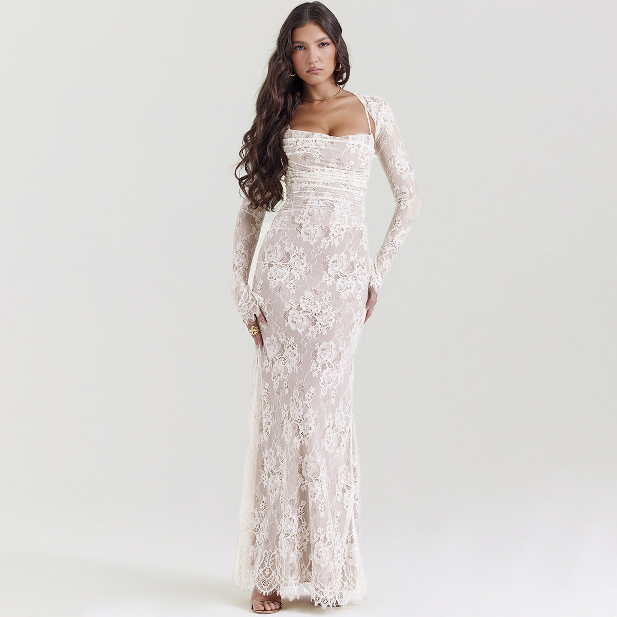 Romantic Lace Capelet Dress