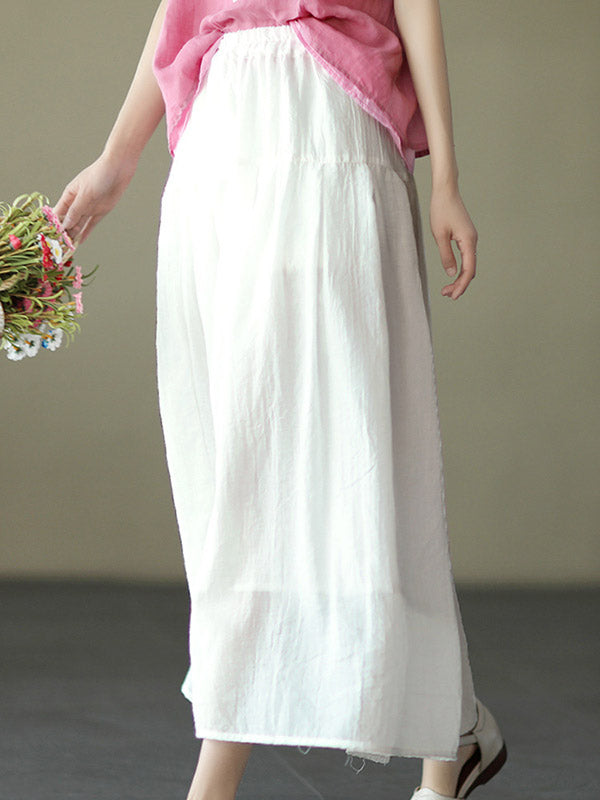 Casual Solid Color Empire A-Line Skirt