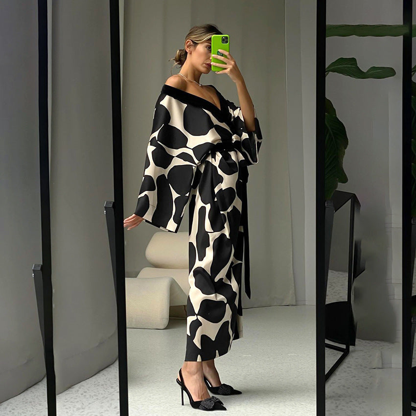 Sakura Printed Wrap Dress