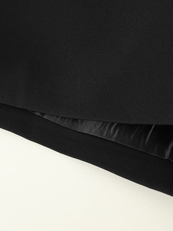 Solid Color High Waisted Irregular clipping Shorts Bottoms Culotte